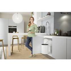 Hailo Compact-Box M 3555-001 odpadkový koš, 15 l, ocelový plech, (Ø x v) 285 mm x 355 mm, bílá, 1 ks