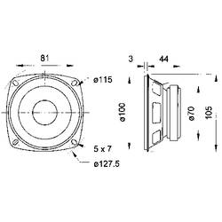 Visaton FR 10 - 4 Ohm 4 palec 10.16 cm širokopásmový reproduktor 20 W 4 Ω Vestavné reproduktory