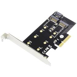Digitus DS-33170 2 + 1 port Řadič M.2 PCIe Vhodný pro (SSD): 2230, 2242, 2260, 2280 vč. nízkoprofilového krycího plechu na prázdný slot