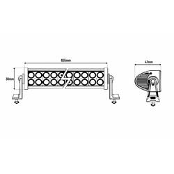 SecoRüt pracovní světlomet 12 V/DC, 24 V/DC LB0122 šířka rozsahu osvětlení (š x v x h) 655 x 30 x 47 mm 4400 lm