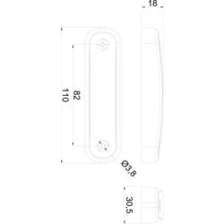 Fristom obrysové světlo otevřené konce obrysová světla vpředu 12 V, 24 V bílá průhledné