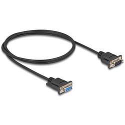 Delock sériový kabel [1x D-SUB zástrčka 9pólová - 1x D-SUB zásuvka 9pólová], 1 m, černá