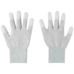 TRU COMPONENTS TC-12539844 ESD rukavice světle šedá vel. Oblečení: M #####Polyamidfaser, #####PU-Beschichtung 1 pár