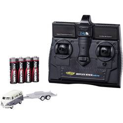 Carson Modellsport 500504166 VW T1 Bus Kastenwagen mit Autoanhänger 1:87 RC model auta elektrický autobus vč. akumulátorů, nabíječky a baterie ovladače