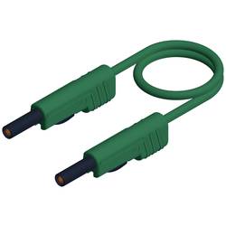 Hirschmann Test & Measurement MLB 25/1 V gn měřicí kabel lamelová zástrčka 4 mm lamelová zástrčka 4 mm 25.00 cm zelená 1 ks