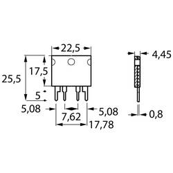 Isabellenhütte PBV-R001-F1-1.0 PBV-R001-F1-1.0 metalizovaný rezistor 1 mΩ THT 10 W 1 % 1 ks