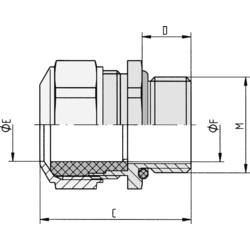 LAPP 52032665 SKINDICHT SM CRNI M 50X1,5 s pojistnou maticí M50 x 1.5 M50 M50 nikl, ocel niklová 10 ks