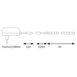 Paulmann SimpLED 78972 Kompletní sada LED pásku konektor 12 V 5 m teplá bílá 1 ks