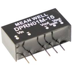 MEAN WELL DPRN01M-15 DC/DC měnič napětí 34 mA 1 W Počet výstupů: 2 x Obsah 1 ks