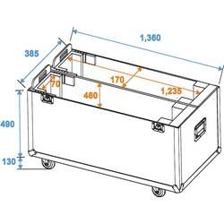 Roadinger LCD ZL50 case (kufr) (d x š x v) 385 x 1360 x 825 mm