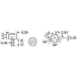 Bourns 3329H-1-104LF cermetový trimr lineární 0.5 W 100 kΩ 240 ° 260 ° 1 ks