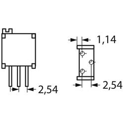 Bourns 3296Y-1-204LF cermetový trimr lineární 0.5 W 200 kΩ 9 ° 1 ks