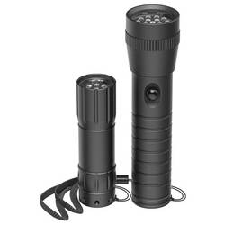 Hama LED-Taschenlampe FL-DUO, mit Batterien, Aluminium, 2er-Set 00228612 kapesní svítilna