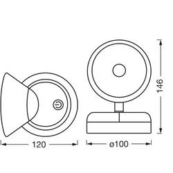 OSRAM HOMELIGHTING NIGHTLUX CONE 830 DIM USB Black 4099854478789 nástěnné světlo pevně vestavěné LED 1.80 W LED černá