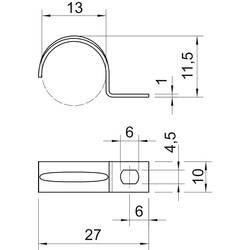 OBO Bettermann 1003135 Upevňovací objímka 100 ks kov