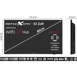 Reflexion LDDX32iBT_B LCD TV, 80 cm 32 palec, E (A - G), DVB-T2, DVB-C, DVB-S2, Full HD, Smart TV, WLAN, DVD-Player, CI+, černá