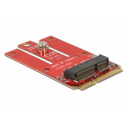 Delock sériový adaptér [1x Mini PCIe zástrčka - 1x M.2 Key E zásuvka] červená