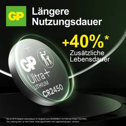 GP knoflíkový článek CR 2450 3 V 2 ks 540 mAh Li-MnO2 GP Ultra Plus Batterie Lithium Lithium Knopfzelle CR2450 2 Stück