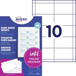 Avery-Zweckform L4727-20 zásuvný štítek se jménem 90 mm x 54 mm bílá