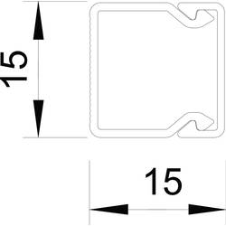 OBO Bettermann 6024947 kabelová lišta (d x š x v) 2000 x 15 x 15 mm 1 ks světle šedá