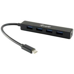 Equip 128954 USB Hub 4 porty USB-A USB 3.1 Gen1 5 GBit/s s konektorem USB C černá Equip Life USB 3.1 Type-C to 4-Port USB 3.0 Hub