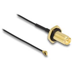 Delock pro Wi-Fi antény kabel [1x Zásuvka RPSMA - 1x IPEX zástrčka] 0.35 m černá, zlatá