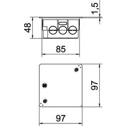 OBO Bettermann 2003112 propojovací krabice (d x š) 80 mm x 80 mm 1 ks