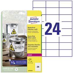Avery-Zweckform L4718-20 Fóliové etikety 70 x 37 mm poylesterová fólie bílá 480 ks trvalé barevná laserová tiskárna, laserová tiskárna, barevná kopírka,