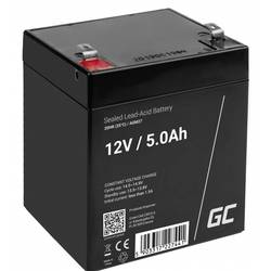 Green Cell AGM27 AGM27 olověný akumulátor 12 V 5 Ah olověný se skelným rounem (š x v x h) 90 x 107 x 70 mm plochý konektor 6,35 mm odolné proti více cyklům,