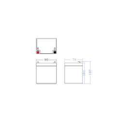 Green Cell AGM27 AGM27 olověný akumulátor 12 V 5 Ah olověný se skelným rounem (š x v x h) 90 x 107 x 70 mm plochý konektor 6,35 mm odolné proti více cyklům,