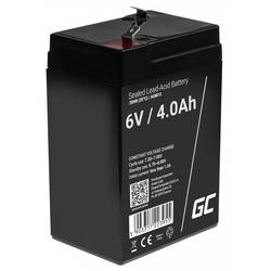 Green Cell AGM Battery Lead Acid VRLA - 6V - 4Ah AGM15 olověný akumulátor 6 V 4 Ah olověný se skelným rounem (š x v x h) 70 x 107 x 47 mm plochý konektor 4,8
