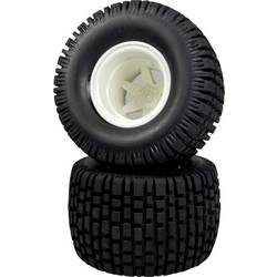 Absima 1:10 monster truck kompletní kola Blokový profil bílá 2 ks