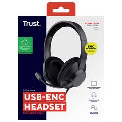 Trust Trust Ayda Max - Headset - On-Ear - kabelgebunden Audio čip pro sluchátka kabelová černá Potlačení hluku