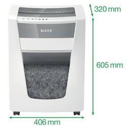 Leitz IQ Slim Home Office P4 skartovačka 10 listů na kousky 4 x 28 mm P-4 23 l Křížový řez sponky do sešívačky, kancelářské sponky