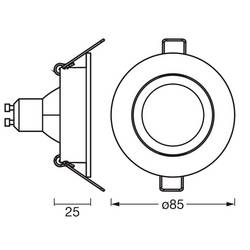 OSRAM HOMELIGHTING 4058075853737 stropní lampa, LED stropní reflektor, GU10, písková