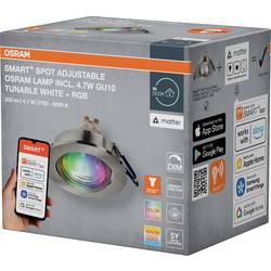 OSRAM HOMELIGHTING 4058075853775 stropní lampa, LED stropní reflektor, GU10, saténovo-niklová
