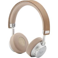 HER HF8 Headset otevřená (On Ear) Bluetooth®, kabelová béžová, stříbrná regulace hlasitosti