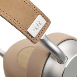 HER HF8 Headset otevřená (On Ear) Bluetooth®, kabelová béžová, stříbrná regulace hlasitosti