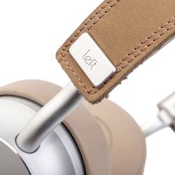 HER HF8 Headset otevřená (On Ear) Bluetooth®, kabelová béžová, stříbrná regulace hlasitosti