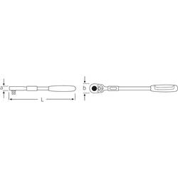 Stahlwille 516 13160000 teleskopická přepínací ráčna 1/2 410 mm