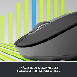Logitech Signature M650 L optická myš, přenos bezdrátový, Bluetooth®, 5 tlačítko, 4000 dpi, grafitová