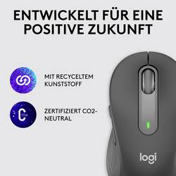 Logitech Signature M650 L optická myš, přenos bezdrátový, Bluetooth®, 5 tlačítko, 4000 dpi, grafitová