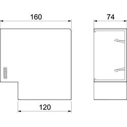 OBO Bettermann 6132763 plochý úhelník (š x h) 150 mm x 75 mm 1 ks čistě bílá