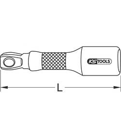 KS Tools 911.1836 9111836 prodlužovací nástavec pro nástrčné klíče Pohon (šroubovák) 1/2 500 mm 1 ks