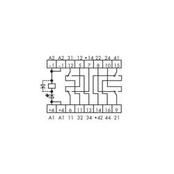 WAGO deska s relé neosazené 1 ks 288-153 4 přepínací kontakty 250 V/DC, 250 V/AC