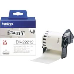 Brother Brother DK-22212 - Permanenter Klebstoff - weiß - Rolle (6,2 cm x 15,2 m) etikety v roli 62 x 15.24 mm fólie bílá 1 ks trvalé DK22212 univerzální