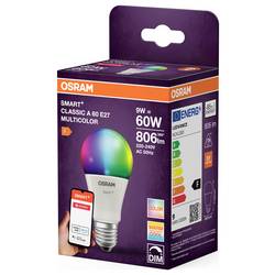 OSRAM HOMELIGHTING 4099854460333 LED Energetická třída (EEK2021) F (A - G) E27 válcový tvar 9 W RGBW (Ø x v) 60.00 mm x 60.00 mm stmívatelná 1 ks