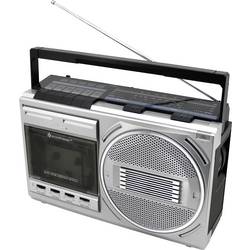 soundmaster RR20SI rádio s kazetovým přehrávačem, FM, AM, kazeta, USB, FM, SV, KV, Bluetooth, AUX, černá, stříbrná
