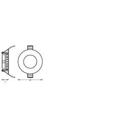 OSRAM HOMELIGHTING 4099854445064 Downlight Slim 85mm 4.5W 4000K LED stropní svítidlo, LED, pevně vestavěné LED, 4.50 W, bílá