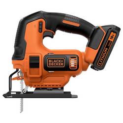 Black & Decker akumulátorová přímočará pila , akumulátor, vč. nabíječky, 18 V, 2.0 Ah, BDCJS18-QW